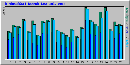 Óránkénti használat: July 2018
