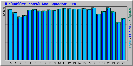 Óránkénti használat: September 2025