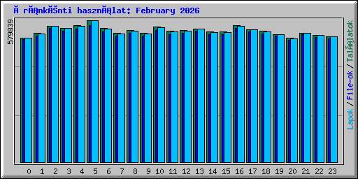 Óránkénti használat: February 2026