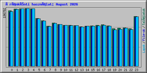 Óránkénti használat: August 2026